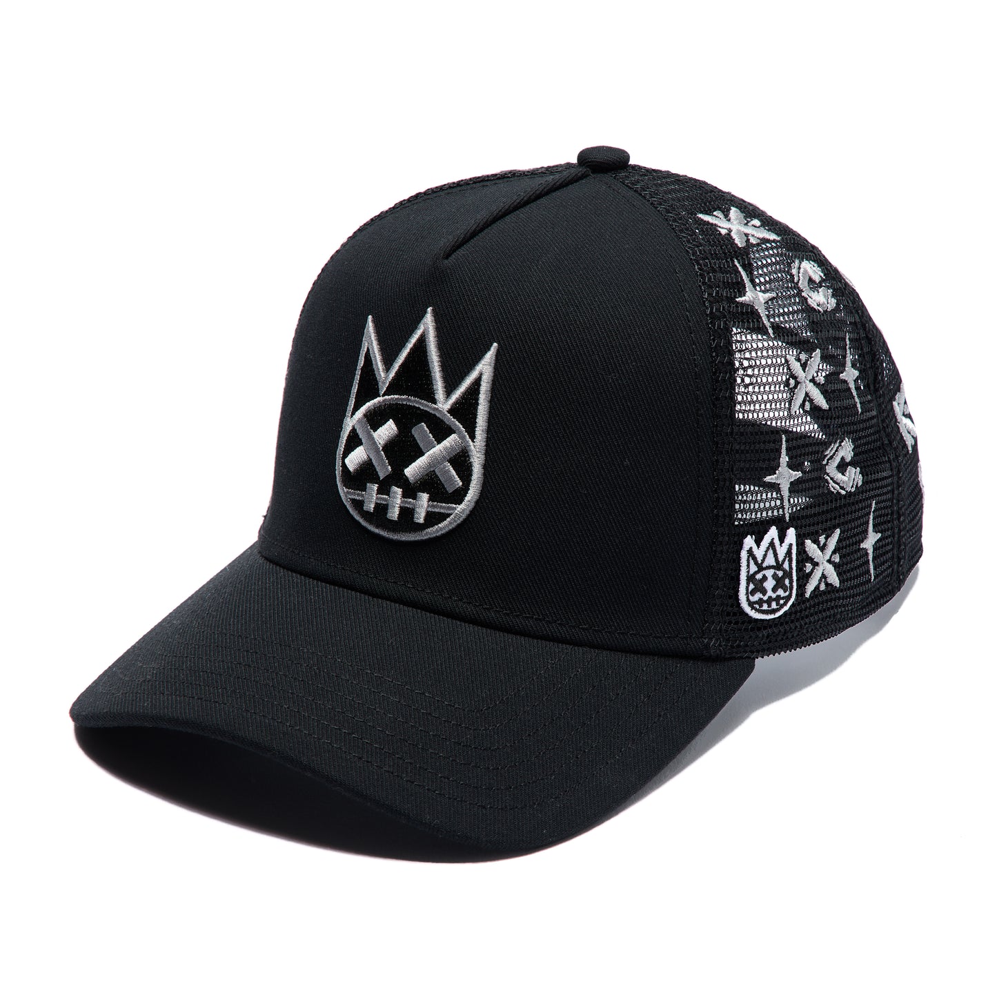 Cult's Repeat Pattern Monochromatic Hat In Black