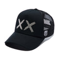 Cult's White Crystals Mesh Trucker Hat "XX" Logo In Black/White