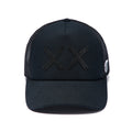 Cult's Black Crystals Mesh Trucker Hat "XX" Logo In Black/Black