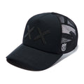 Cult's Black Crystals Mesh Trucker Hat "XX" Logo In Black/Black