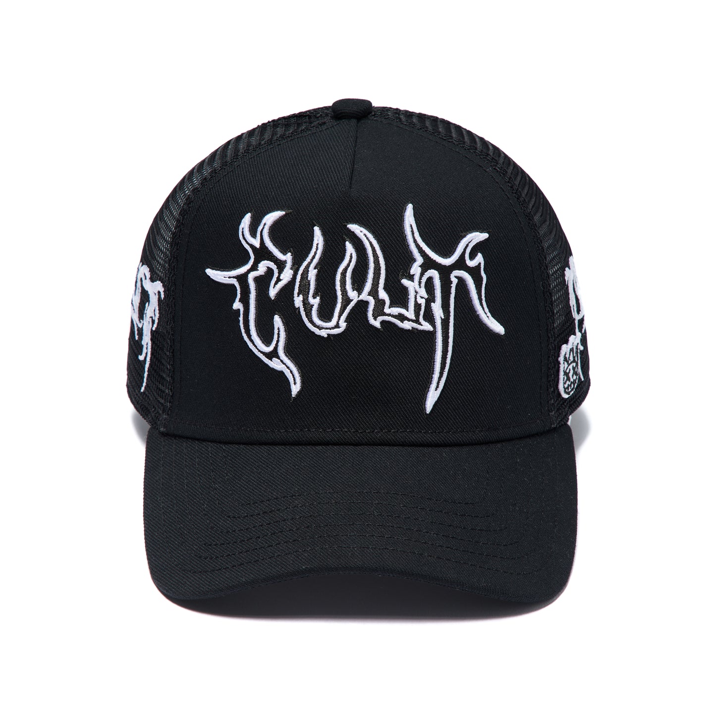 Cult's Mesh Back Trucker Hat "Raven" In Black