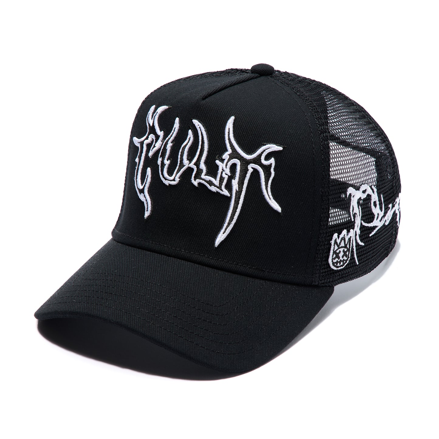Cult's Mesh Back Trucker Hat "Raven" In Black