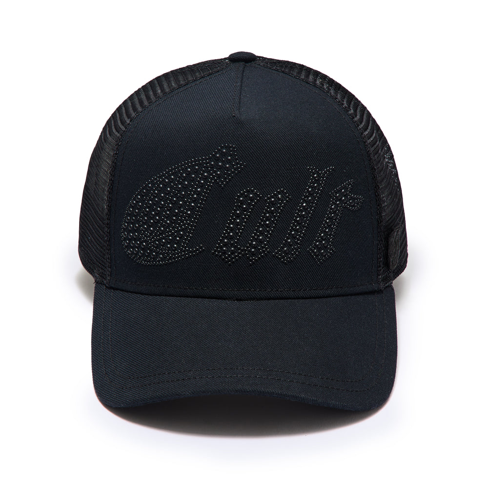Cult's Metal Studs Mesh Back Trucker Hat In Black