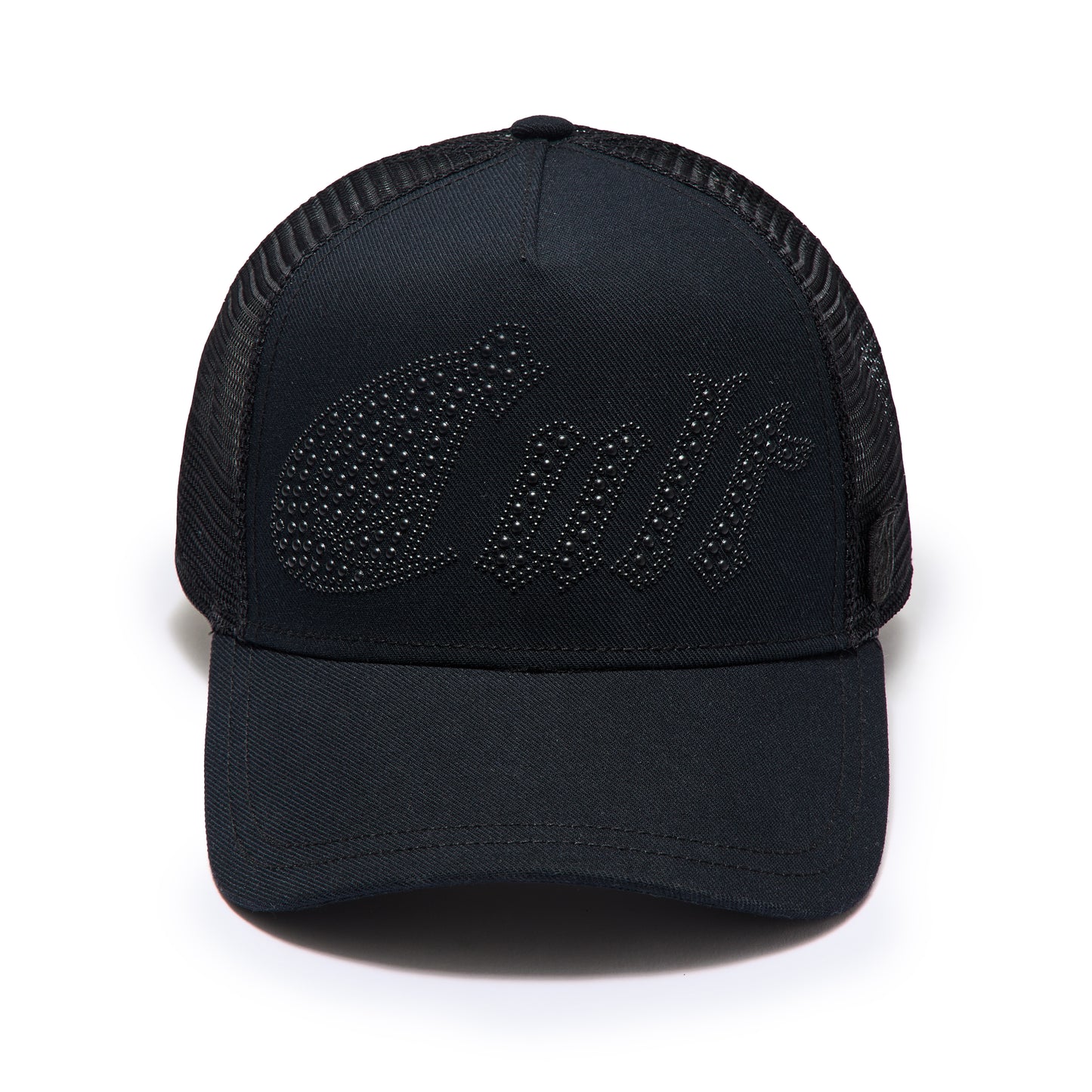 Cult's Metal Studs Mesh Back Trucker Hat In Black