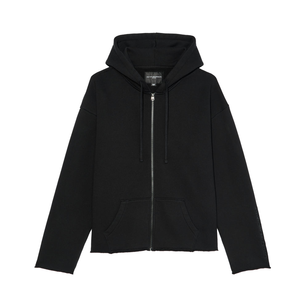Cult's Zip Hooded Sweatshirt "Core" 620 Grams In Black