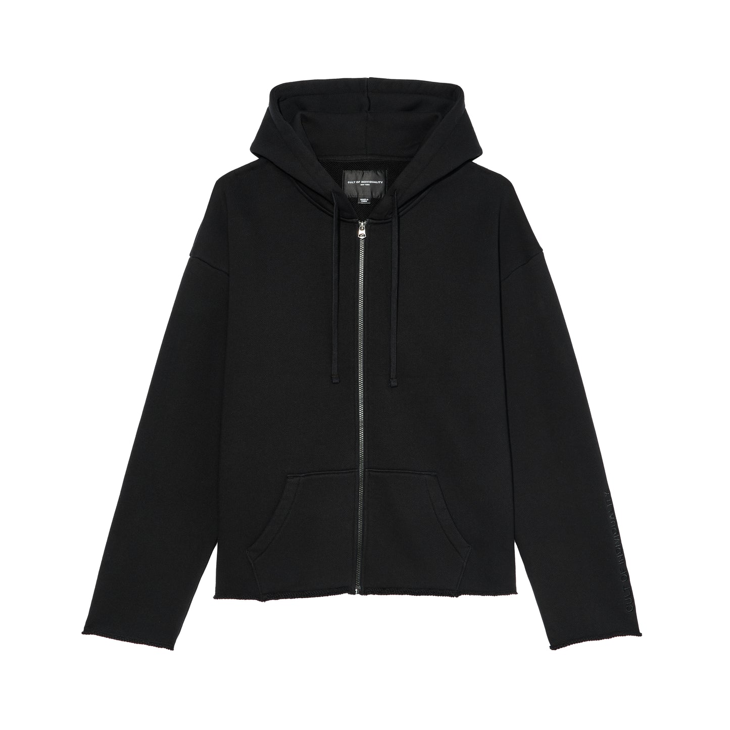 Cult's Zip Hooded Sweatshirt "Core" 620 Grams In Black