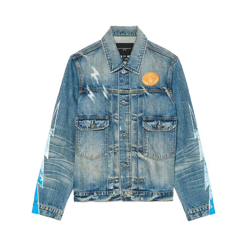 Cult's Lucky Bastard Classic Denim Jacket in Acid