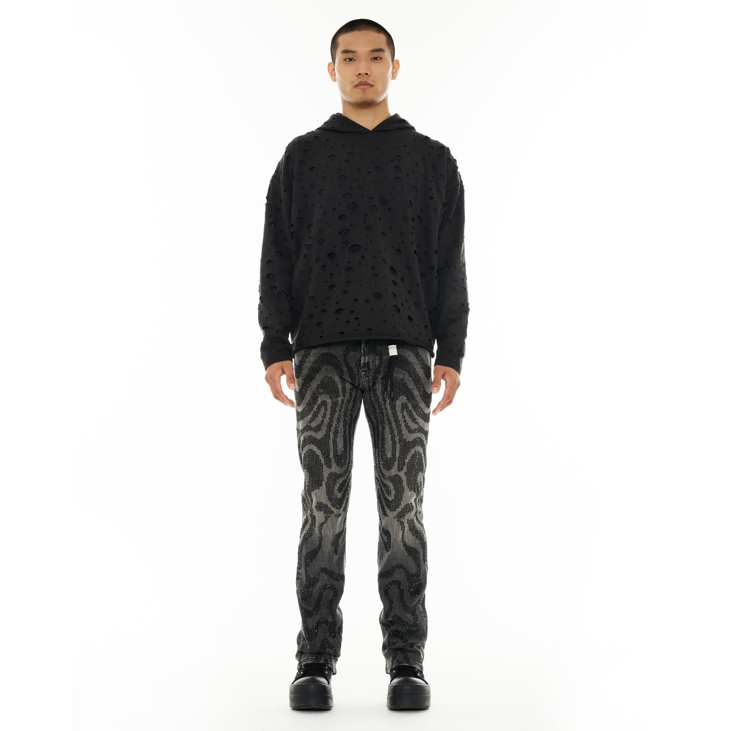 Cult's Signature Pullover Hoody - 550 Grams French Terry in Vintage Charcoal