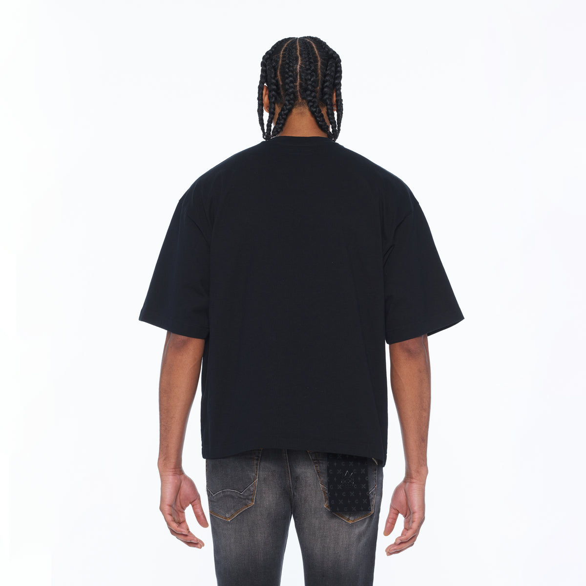 Cult's Oversized Short Sleeve Crew Neck Tee "Cerberus" 260 Grams In Black