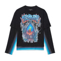 Cult's Long Sleeve Layered Tee "Gradient" In Black