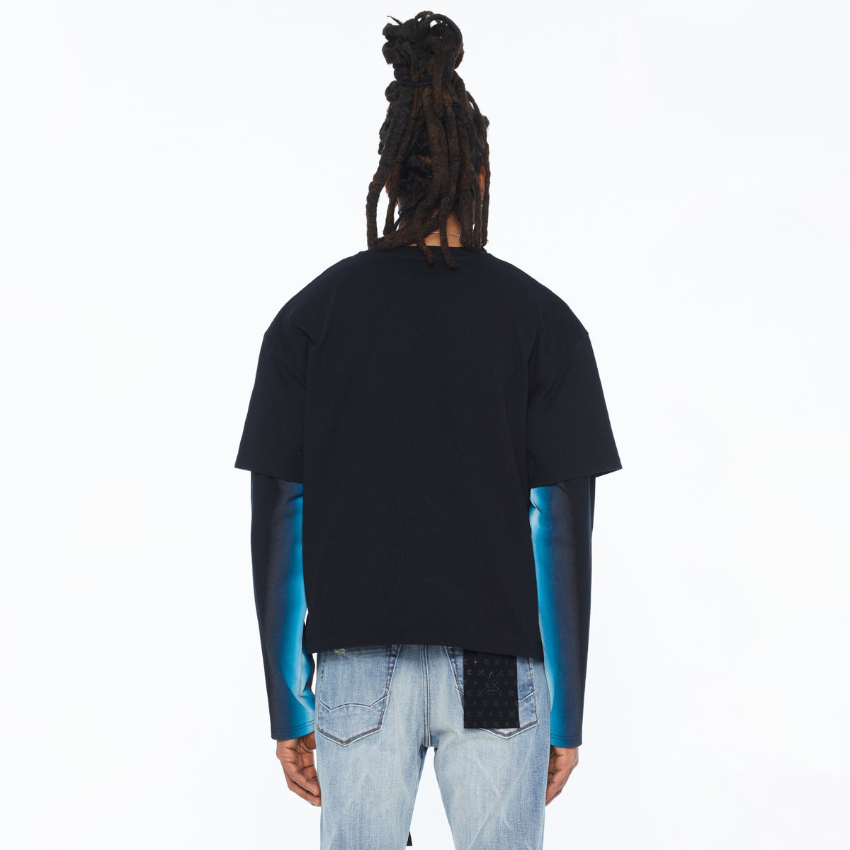 Cult's Long Sleeve Layered Tee "Gradient" In Black