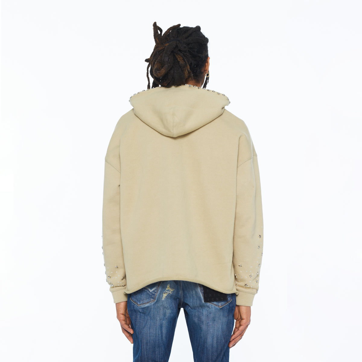 Cult's French Terry Pullover Hoody "Bats" 620 Grams In Winter White