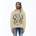 Cult's French Terry Pullover Hoody "Bats" 620 Grams In Winter White