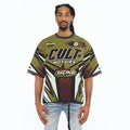 Cult's Oversized Short Sleeve Crew Neck Tee "Racer" 260 Grams In Multi