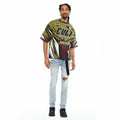 Cult's Oversized Short Sleeve Crew Neck Tee "Racer" 260 Grams In Multi