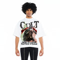 Cult's Oversized Short Sleeve Crew Neck Tee "Cult Anarchy" 260 Gram In White