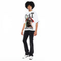 Cult's Oversized Short Sleeve Crew Neck Tee "Cult Anarchy" 260 Gram In White