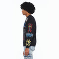 Cult's French Terry Fleece Crew Sweatshirt "Culture" 620 Grams In Black