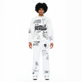 Cult's French Terry Fleece Crew Sweatshirt "The Death Of Free Speec In Heather Grey