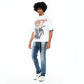 Cult's Oversized Short Sleeve Crew Neck Tee "Worldwide" 260 Grams In White