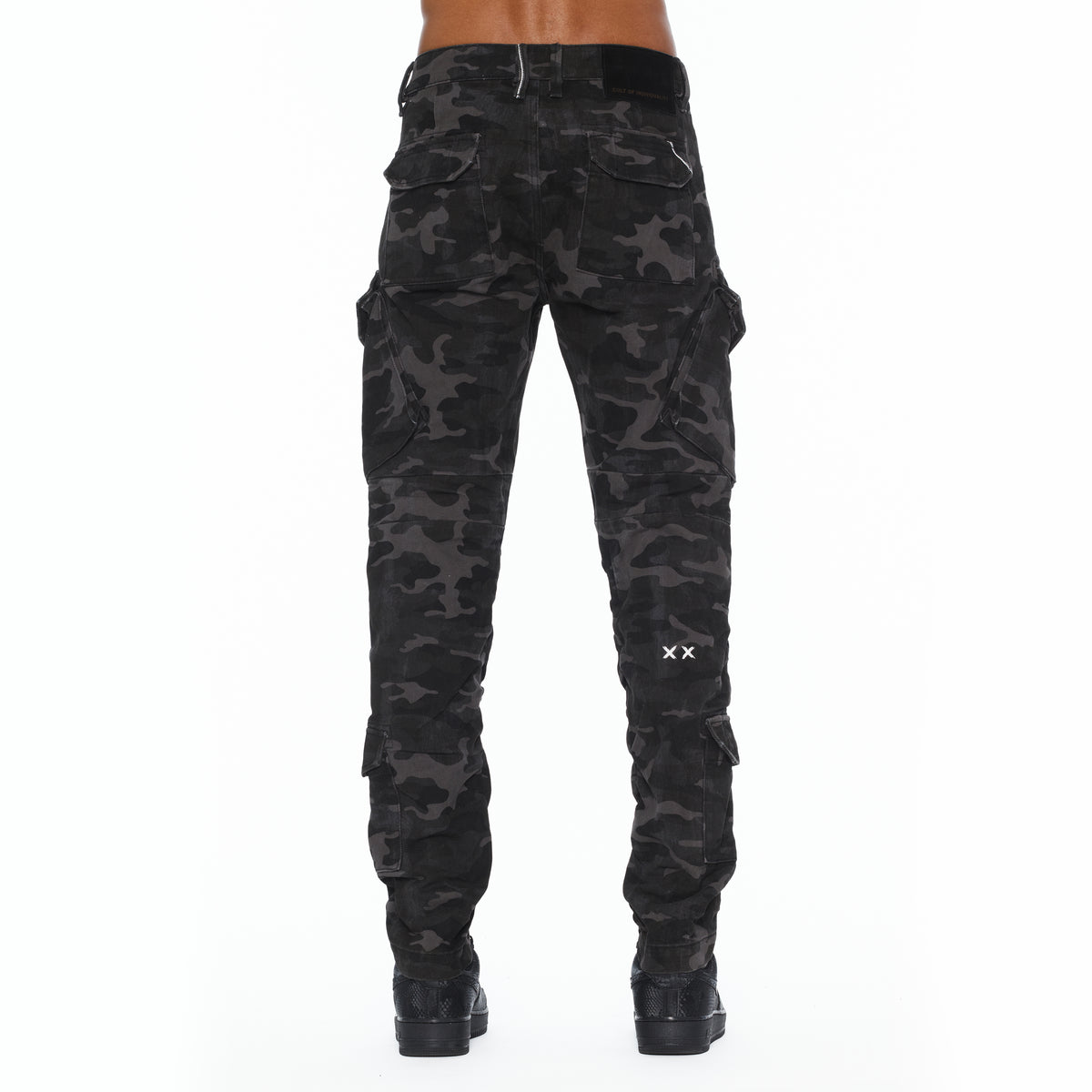 Cult's Rocker Slim Straight Cargo 606 Jeans In Peat Camo