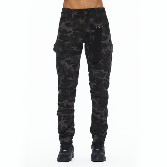 Cult's Rocker Slim Straight Cargo 606 Jeans In Peat Camo