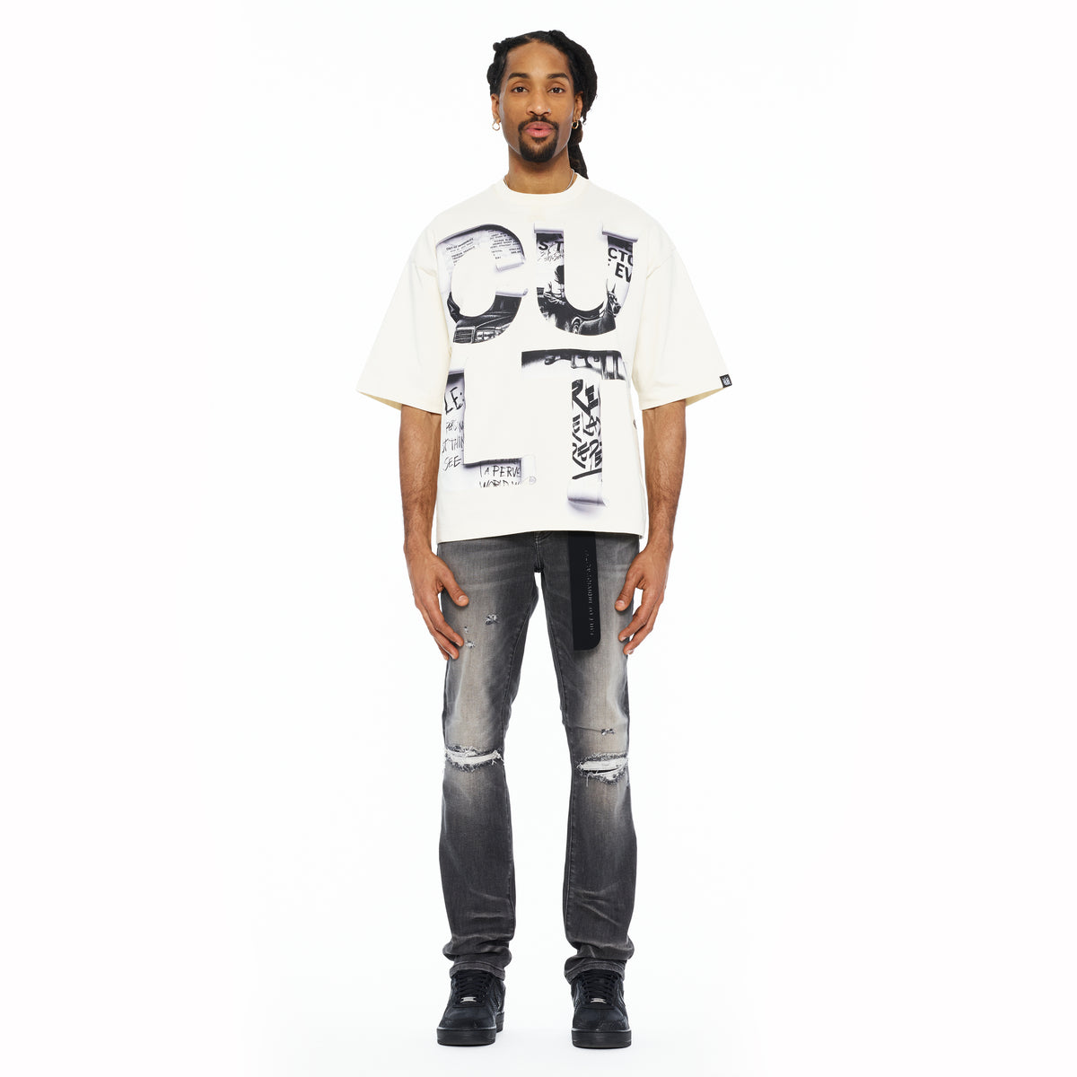 Cult's Rocker Slim Straight 602 Jeans In Charcoal