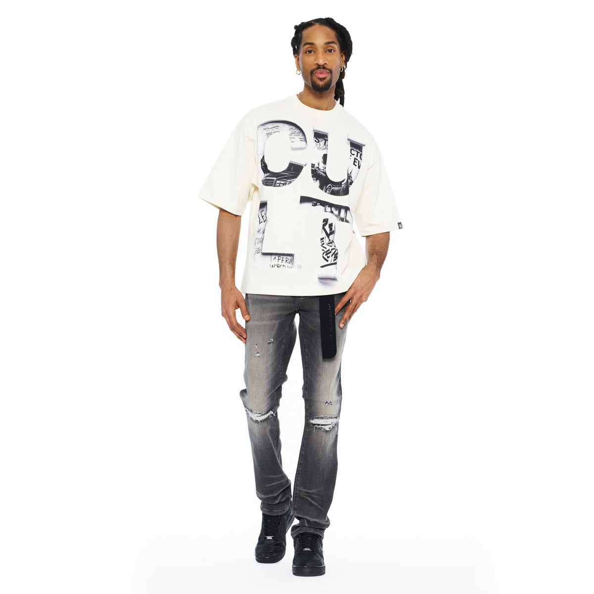 Cult's Rocker Slim Straight 602 Jeans In Charcoal