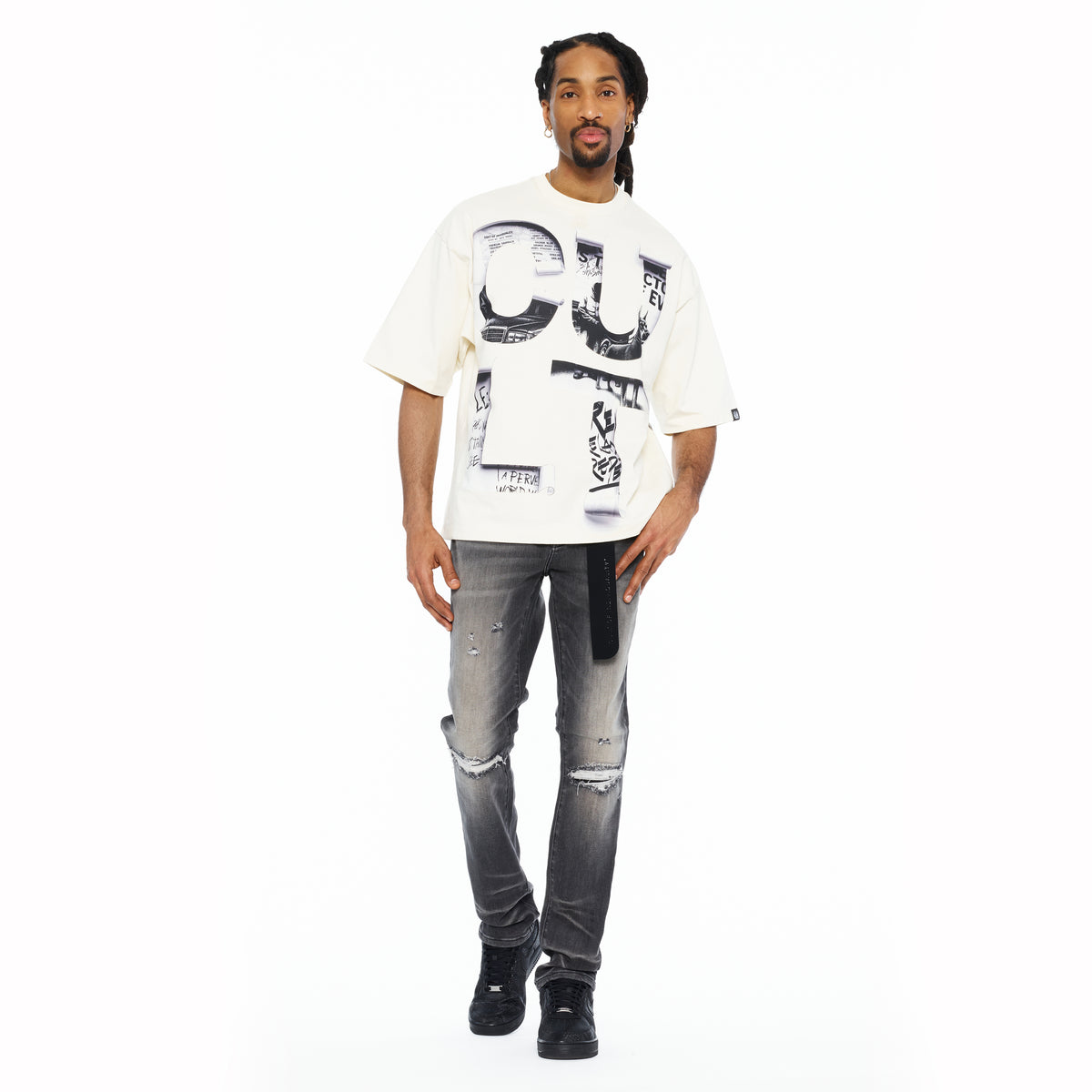Cult's Punk Super Skinny 601 Jeans In Charcoal