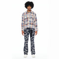 Cult's L/S Vintage Embroidered Plaid Woven Shirt In Harvest Plaid