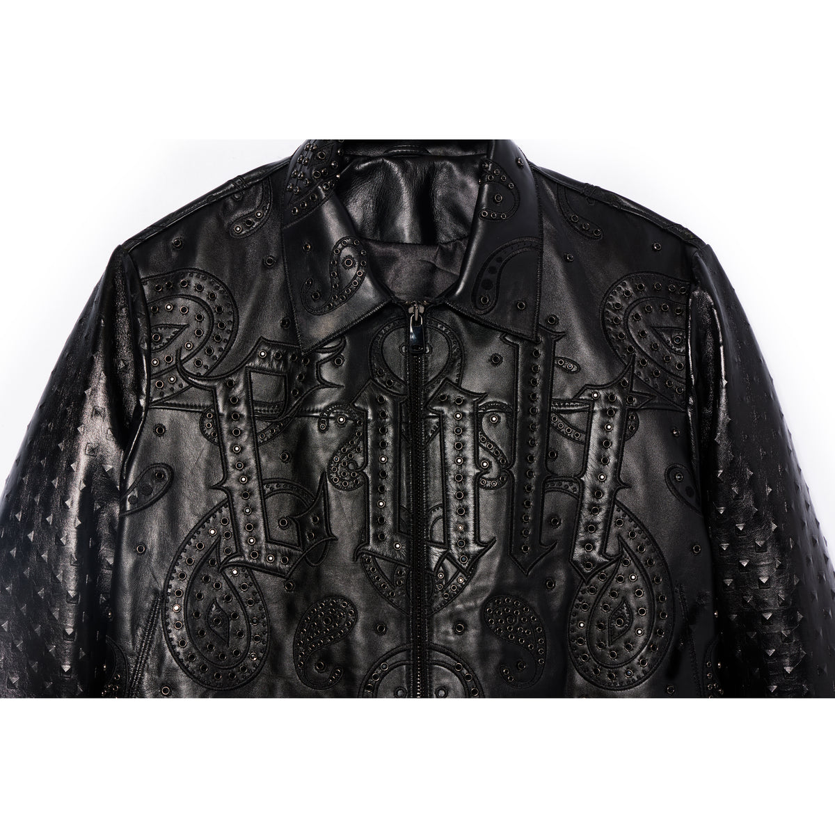 Cult's Cult X El Alfa Cow Leather Jacket In Black