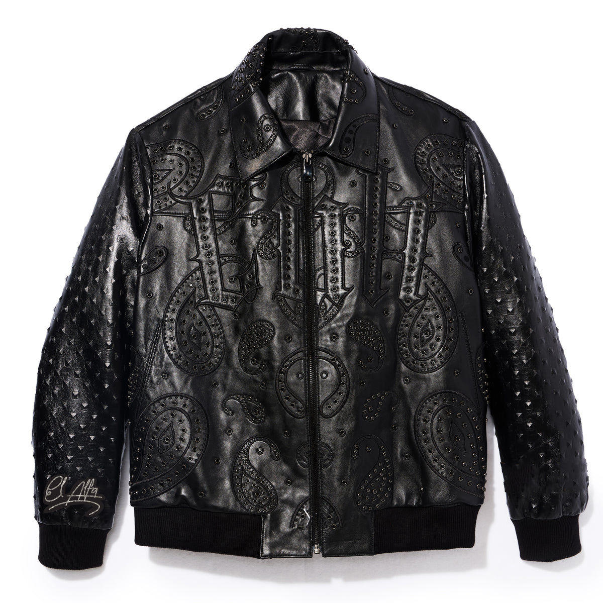Cult's Cult X El Alfa Cow Leather Jacket In Black