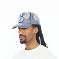 Cult X El Alfa Paisley Panel A Frame Trucker Hat In Light Blue