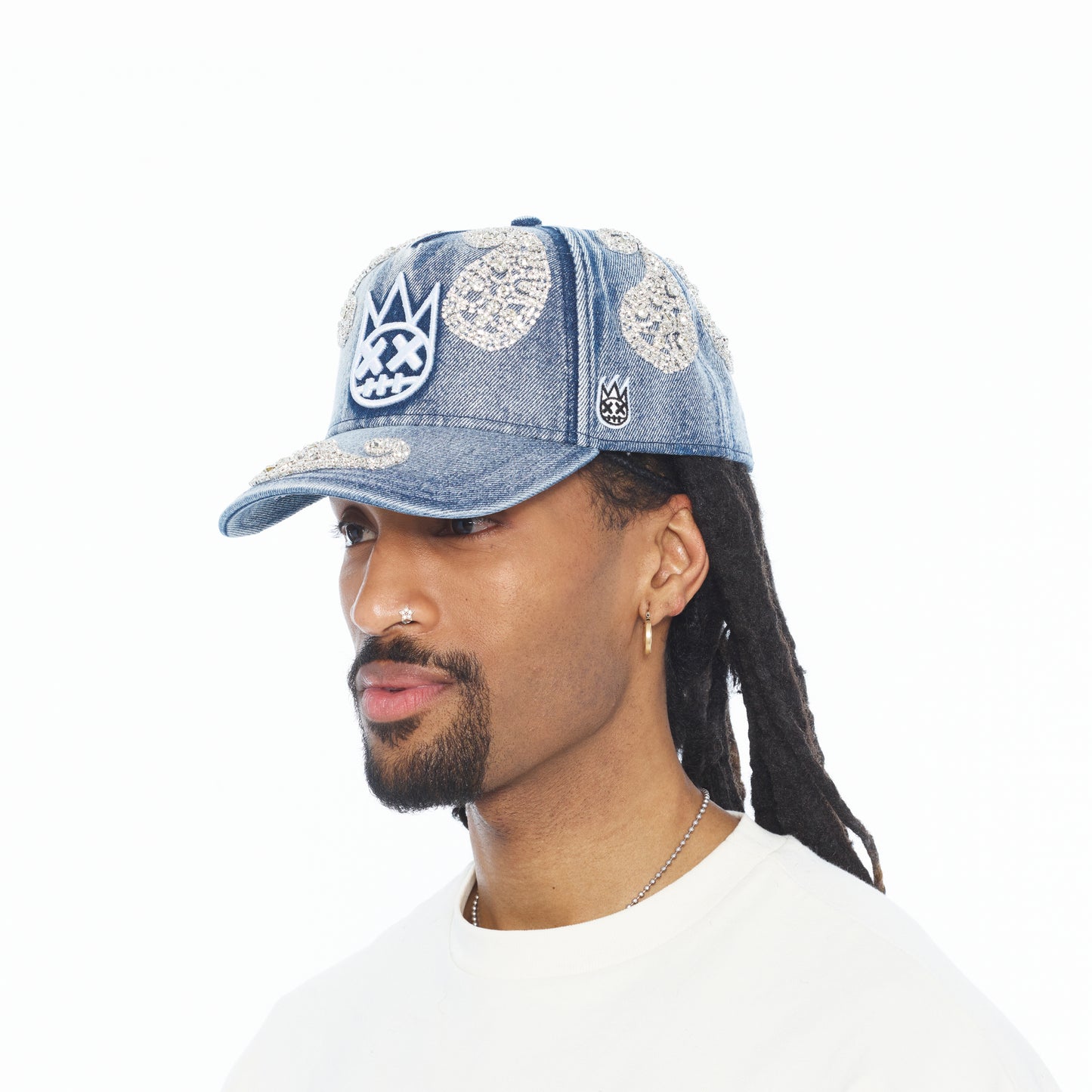 Cult X El Alfa Paisley Panel A Frame Trucker Hat In Light Blue