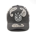 Cult X El Alfa Paisley Panel A Frame Trucker Hat In Black