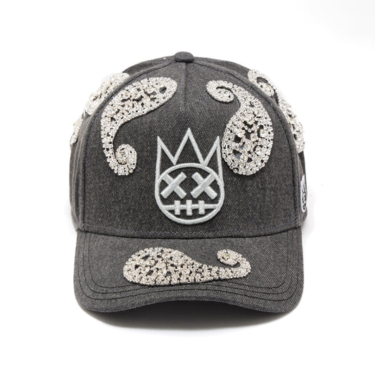 Cult X El Alfa Paisley Panel A Frame Trucker Hat In Black