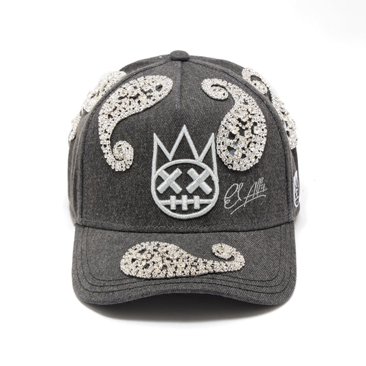 Cult X El Alfa Paisley Panel A Frame Trucker Hat In Black