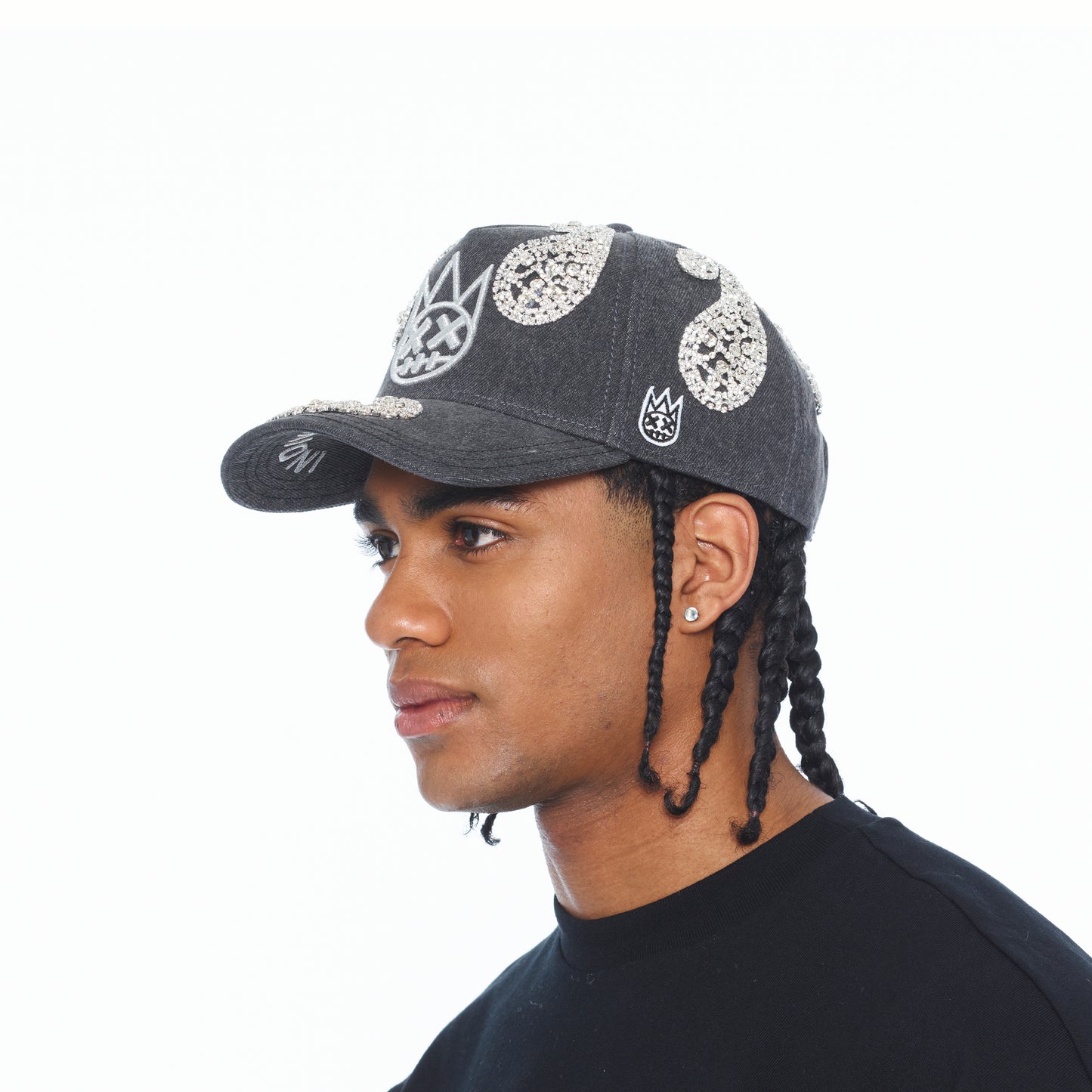 Cult X El Alfa Paisley Panel A Frame Trucker Hat In Black