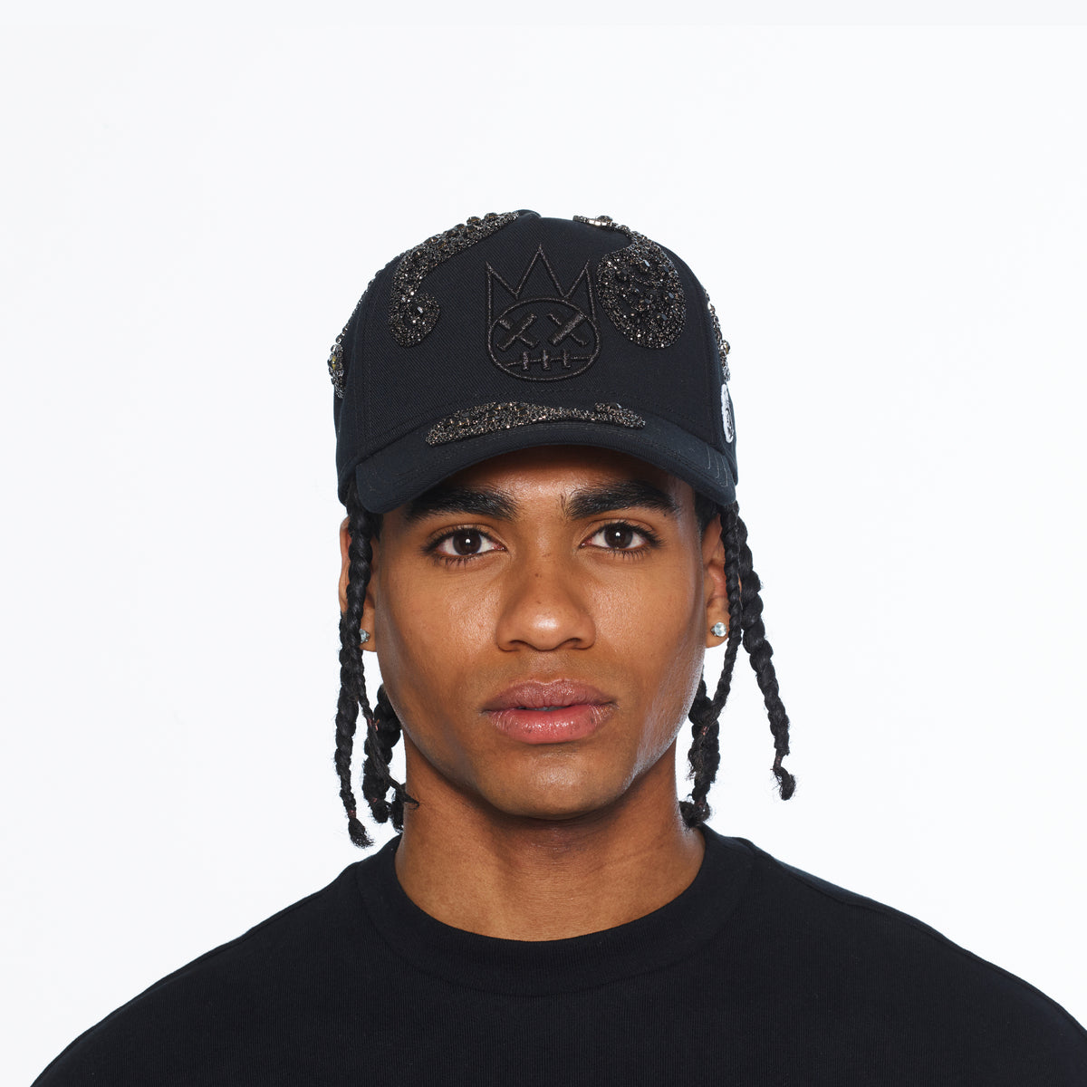 Cult's Paisley 5 Panel A Frame Trucker Hat In Black