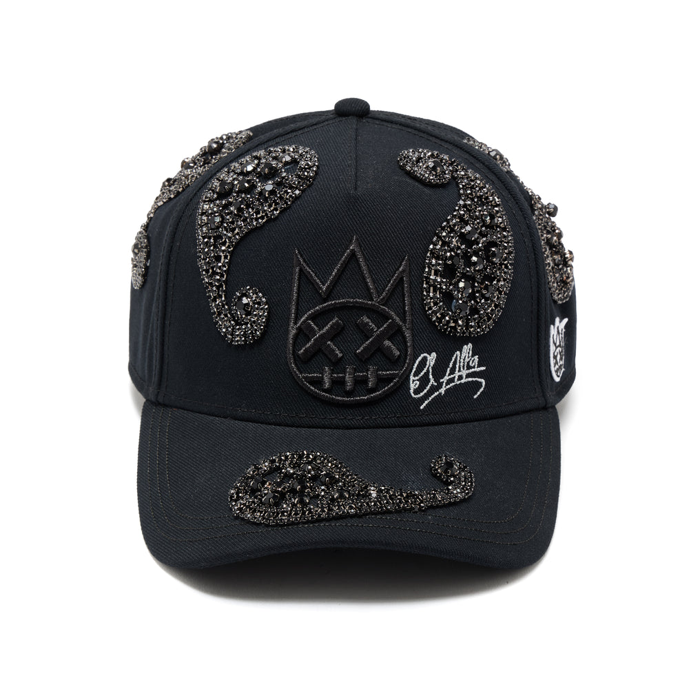 Cult's Paisley 5 Panel A Frame Trucker Hat In Black
