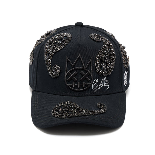 Cult's Paisley 5 Panel A Frame Trucker Hat In Black
