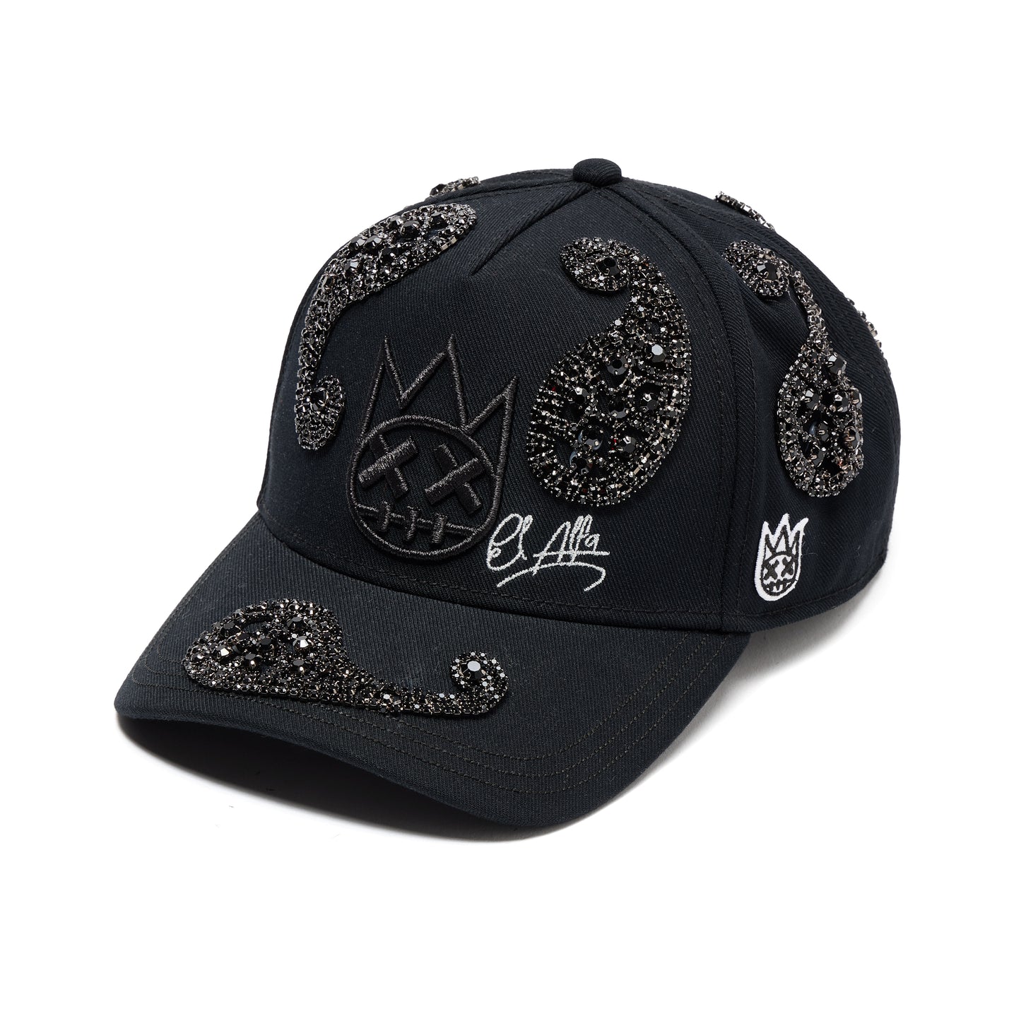Cult's Paisley 5 Panel A Frame Trucker Hat In Black
