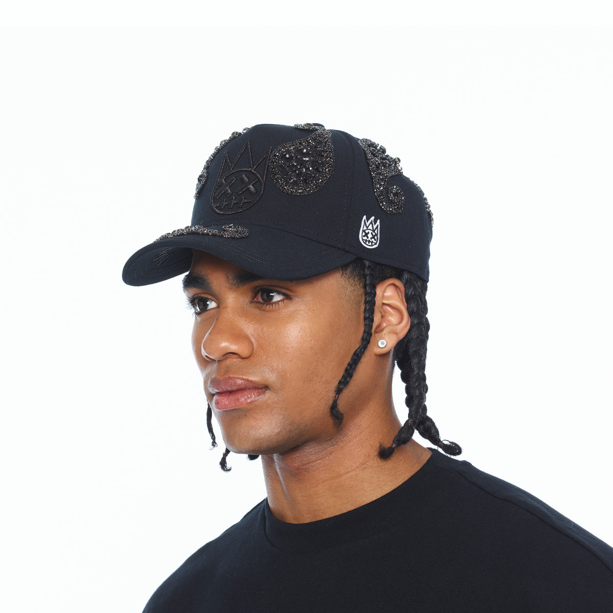 Cult's Paisley 5 Panel A Frame Trucker Hat In Black