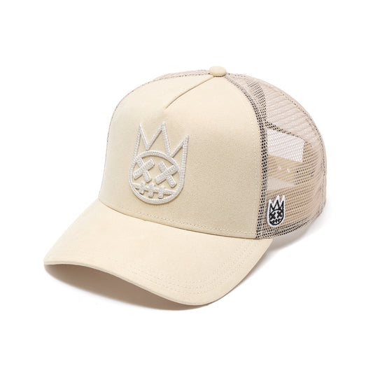 Cult's Logo Mesh Back Trucker Hat In Cream