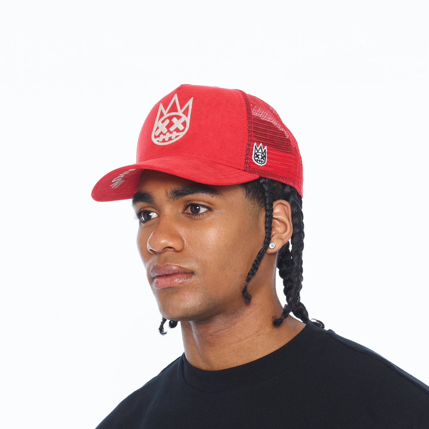 Cult's Logo Mesh Back Trucker Hat In Racing Red