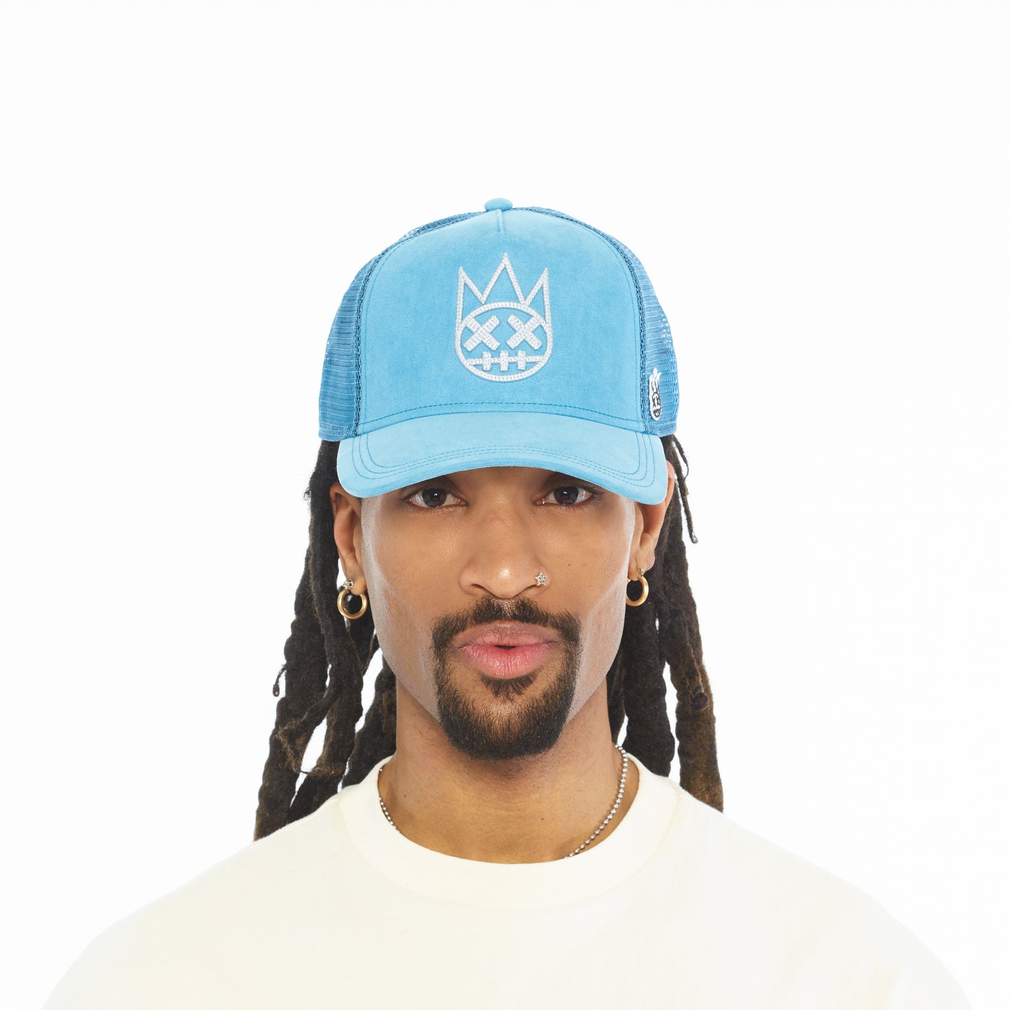 Cult's Logo Mesh Back Trucker Hat In Navagio Bay