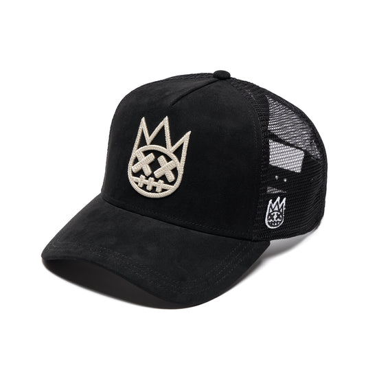 Cult's Logo Mesh Back Trucker Hat In Black