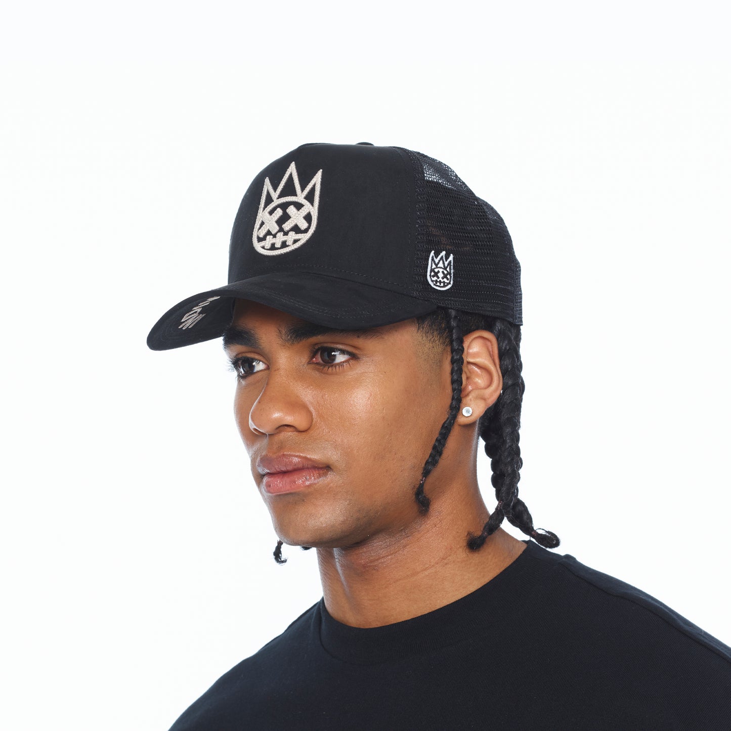 Cult's Logo Mesh Back Trucker Hat In Black