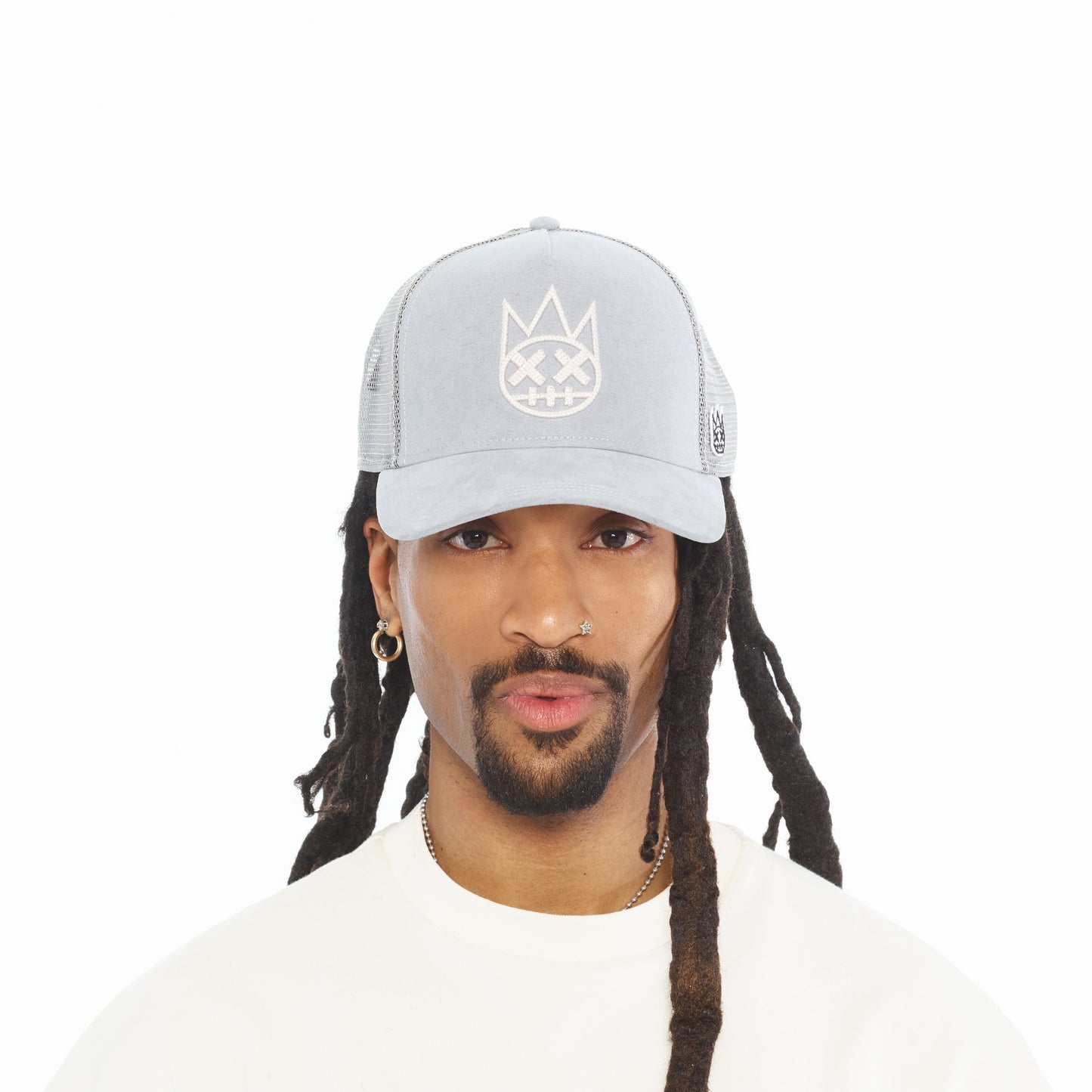 Cult's Logo Mesh Back Trucker Hat In Grey