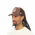 Cult's Logo Mesh Back Trucker Hat In Pinecone